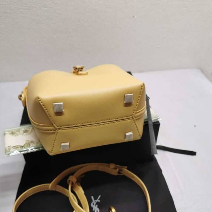 Saint Laurent Le 37 Mini In Shiny Leather Beige 15cm 7658702R20W2721 - Image 6