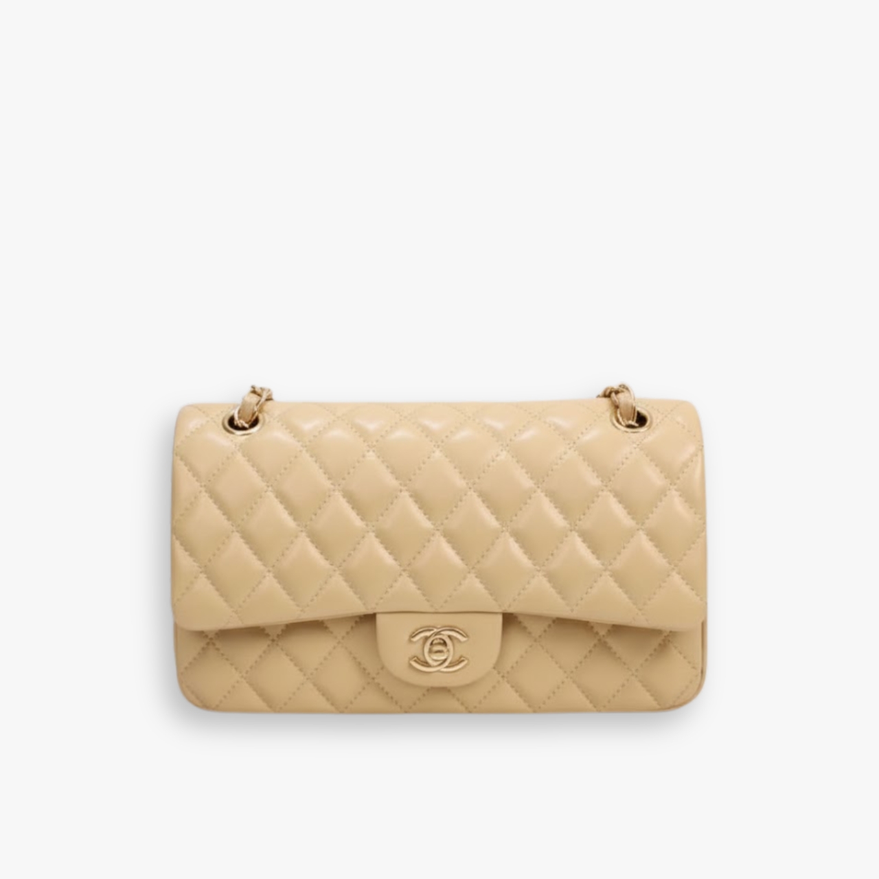 Chanel Classic Flap Bag Beige 25Cm