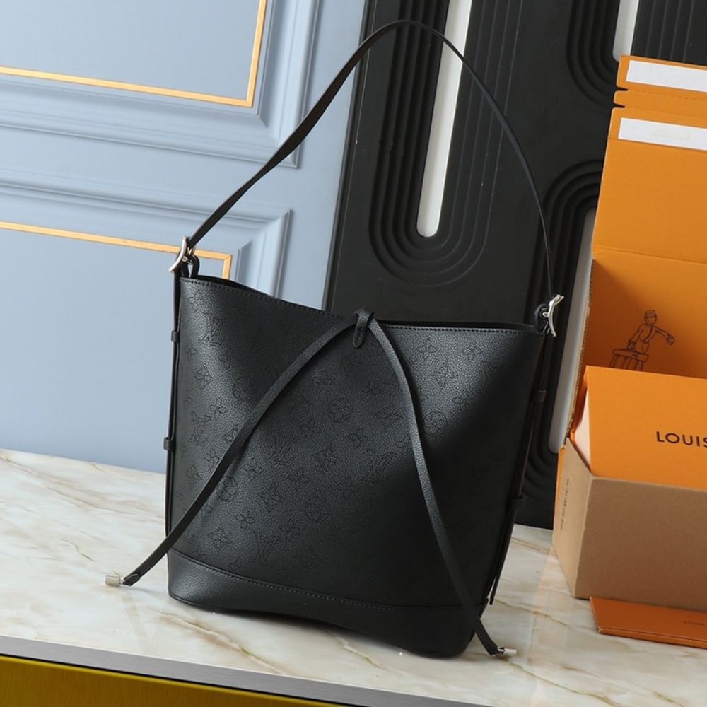 Alternative view of Louis Vuitton Flore Perforated Mahina Black 22cm M12139
