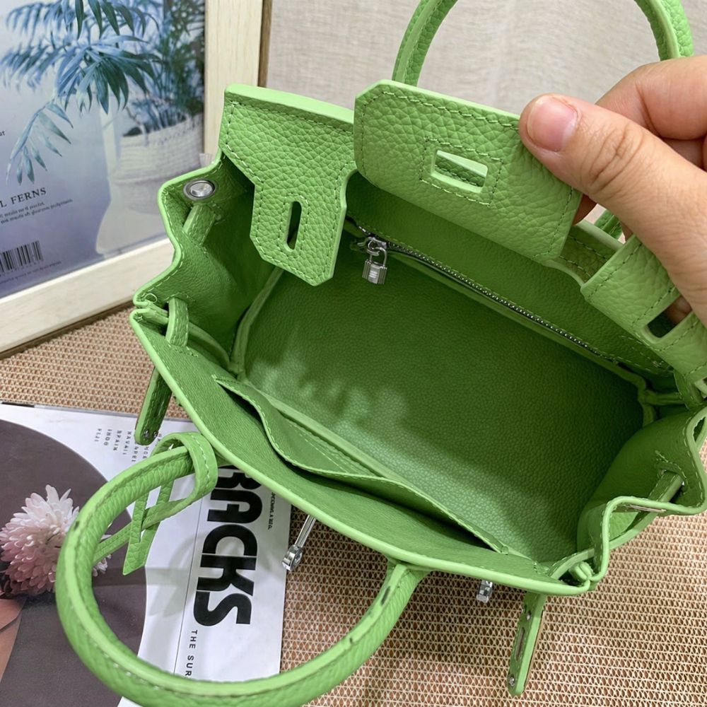 Hermès Birkin B25 Togo Grenat Green 20cm - Image 6