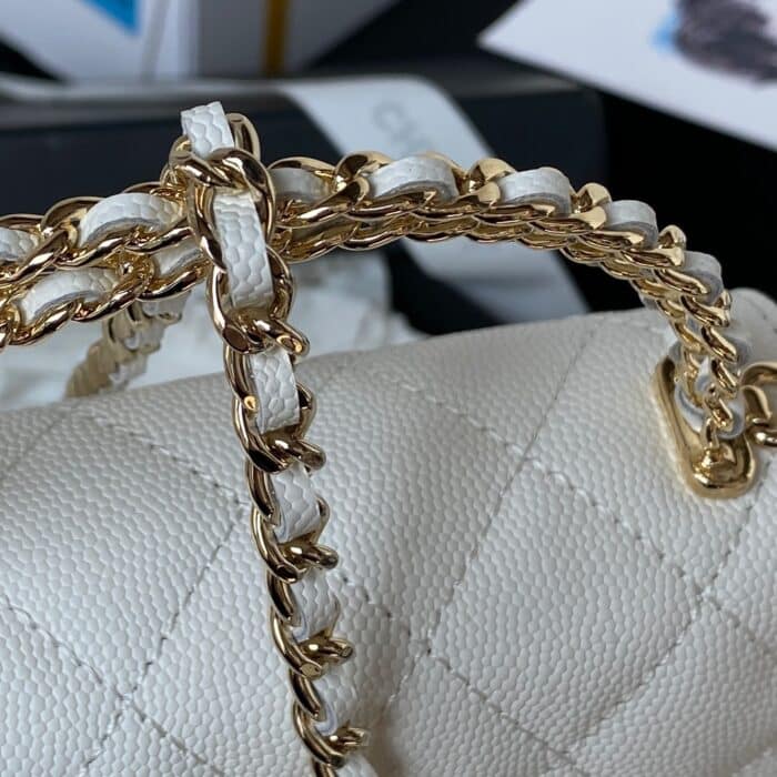 Chanel Clutch With Chain White 15cm AP3237 B10307 10601 - Image 8
