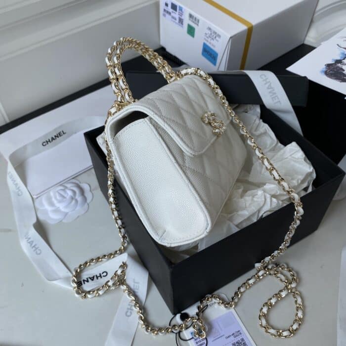 Chanel Clutch With Chain White 15cm AP3237 B10307 10601 - Image 5