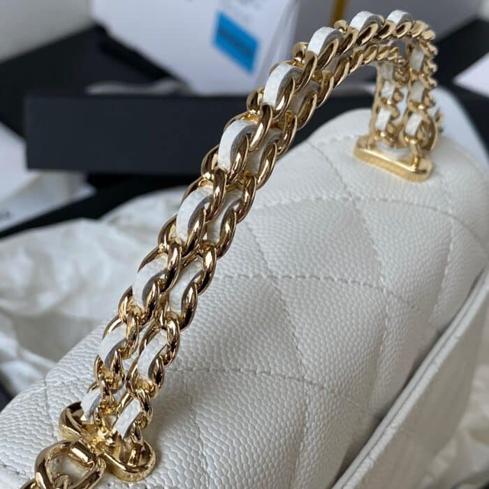 Chanel Clutch With Chain White 15cm AP3237 B10307 10601 - Image 4