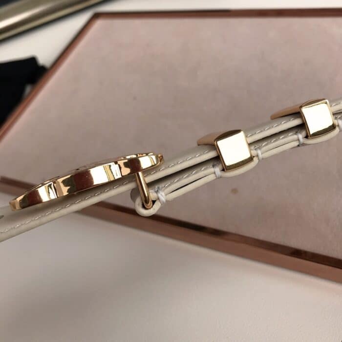 Celine Triomphe Belt White - Image 6