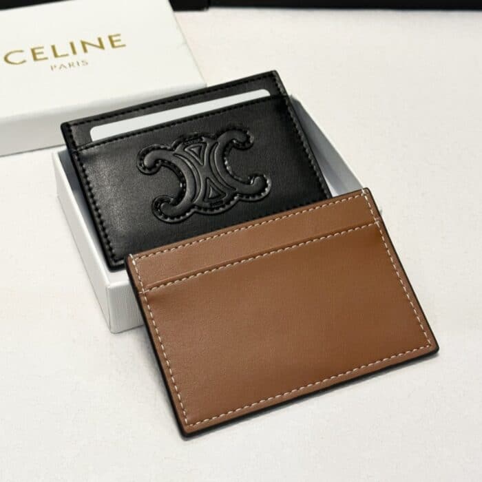 Celine Card Holder Tan Brown 9cm - Image 5