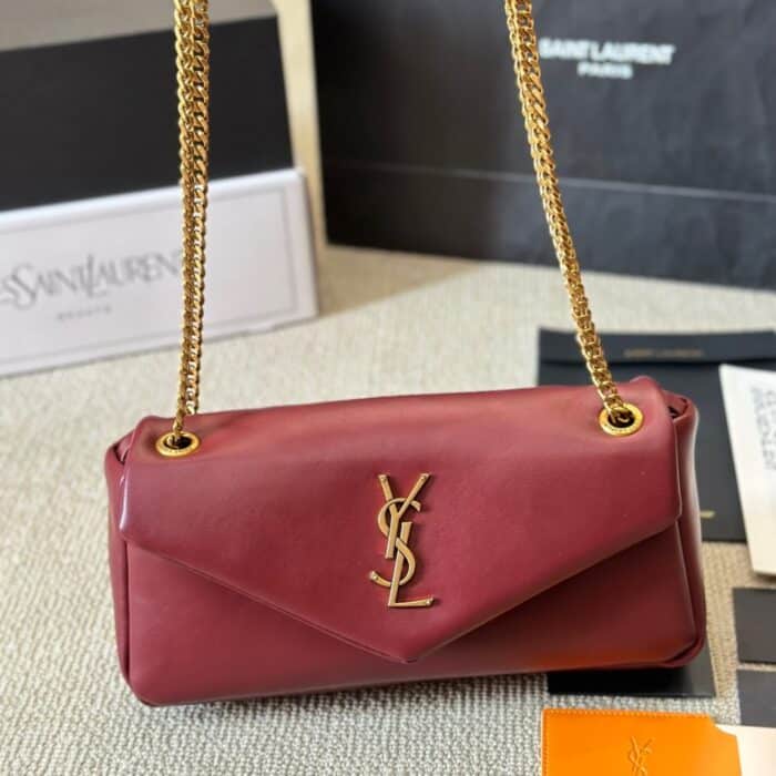 Saint Laurent Calypso Small In Rouge Merlot 27cm 734153AACQO6268 - Image 2