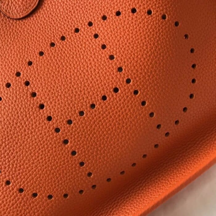 Hermes Clemence Evelyne Pm Orange Feu 29cm - Image 2