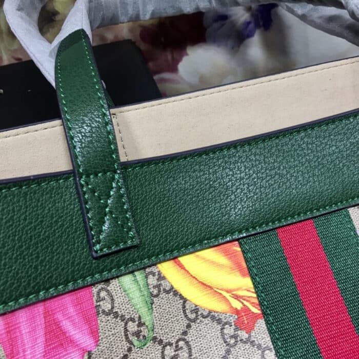 Gucci Ophidia GG Flora Medium Tote Green 44cm - Image 2