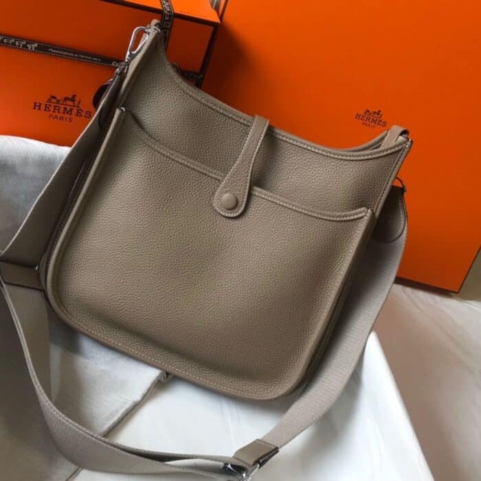 Hermes Clemence Evelyne Pm Etoupe 29cm - Image 6
