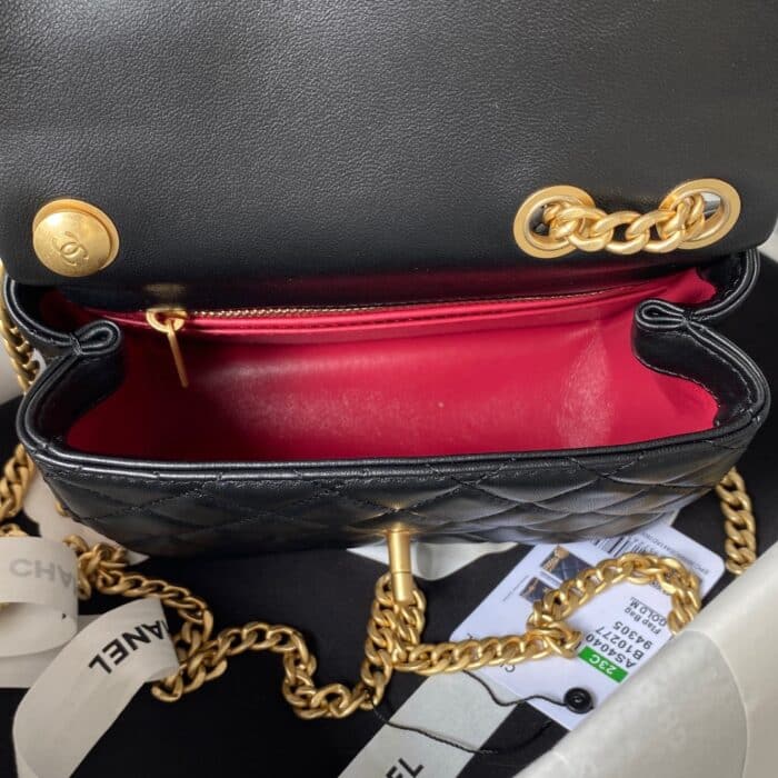 Chanel 23S Mini Flap Bag Camellia Black 18cm - Image 6