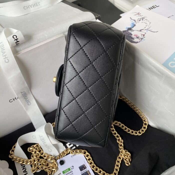 Chanel 23S Mini Flap Bag Camellia Black 18cm - Image 4