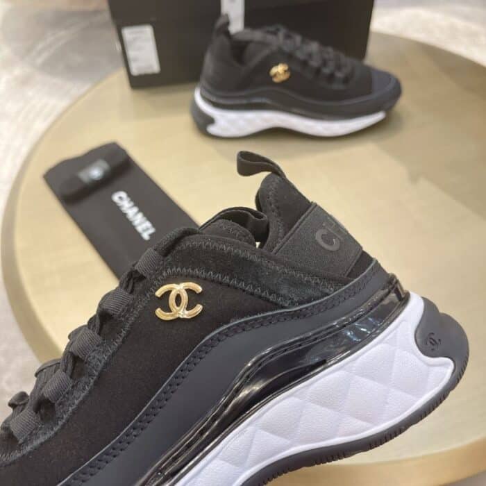 Chanel CC Low Top Sneakers Black G35617 - Image 2