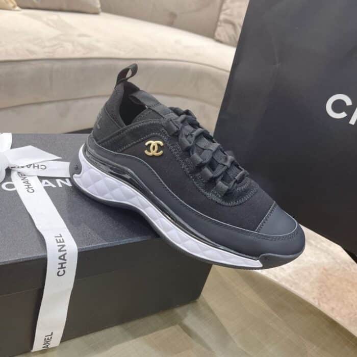 Chanel CC Low Top Sneakers Black G35617 - Image 3