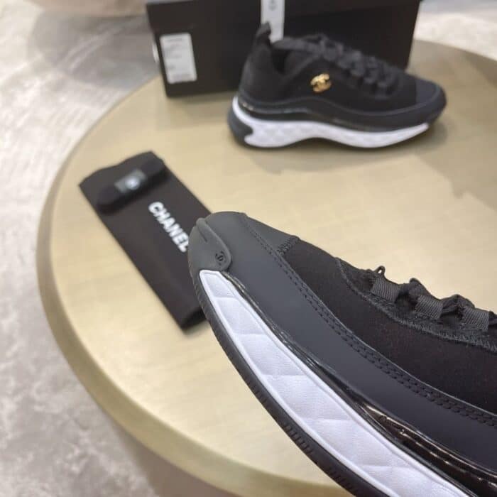 Chanel CC Low Top Sneakers Black G35617 - Image 4