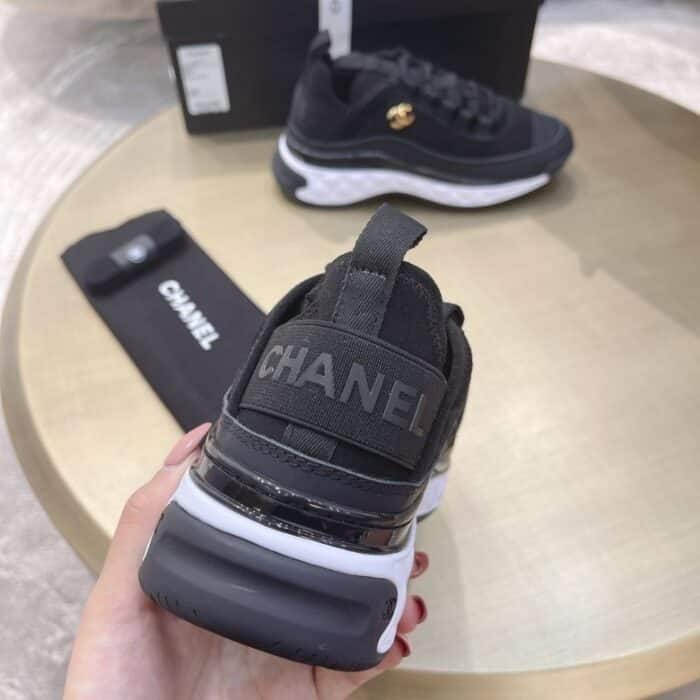 Chanel CC Low Top Sneakers Black G35617 - Image 7