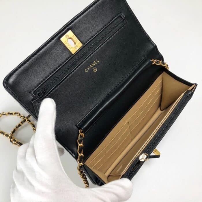 Chanel Classic Wallet On Chain Black 19cm - Image 2