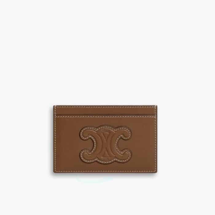 Celine Card Holder Tan Brown 9cm