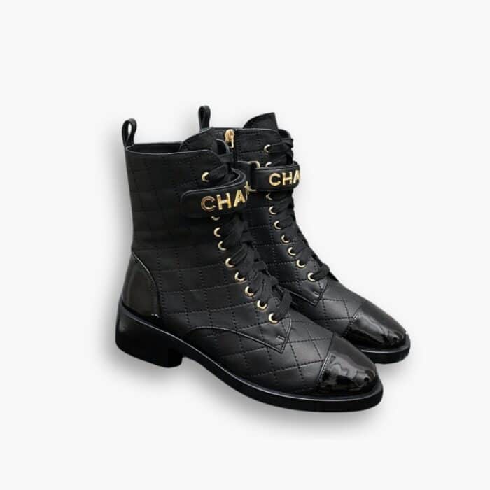 Chanel Combat Boots Black G45005 B13037 94305