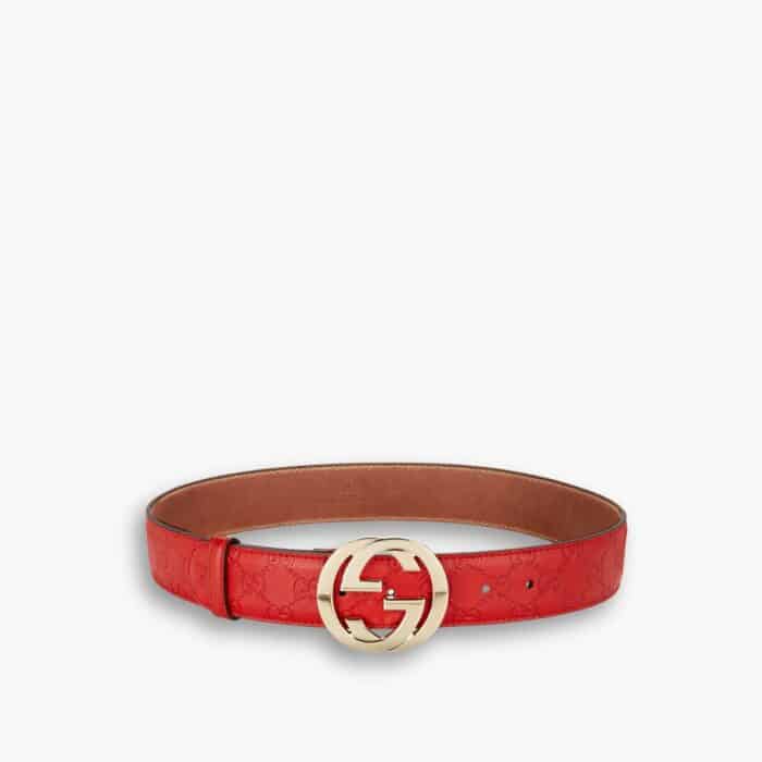 Gucci Interlocking G Belt Monogram Red