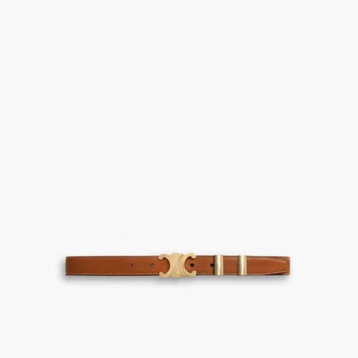 Celine Triomphe Belt Brown