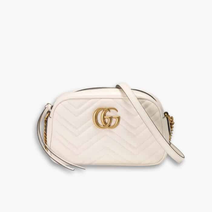 Gucci GG Marmont Small Shoulder Bag White 24cm ‎447632 DTD1T 9022