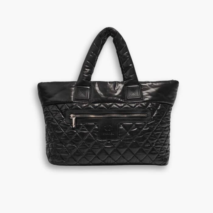 Chanel Nylon Coco Cocoon Tote Bag Black 35cm