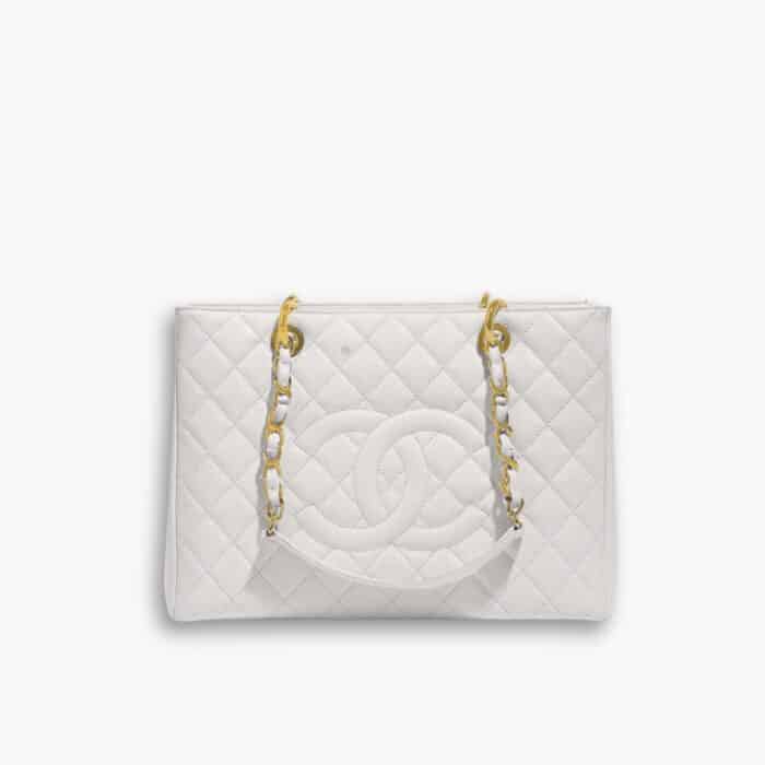 Chanel Bolsa Grand Tote Bag White 33cm