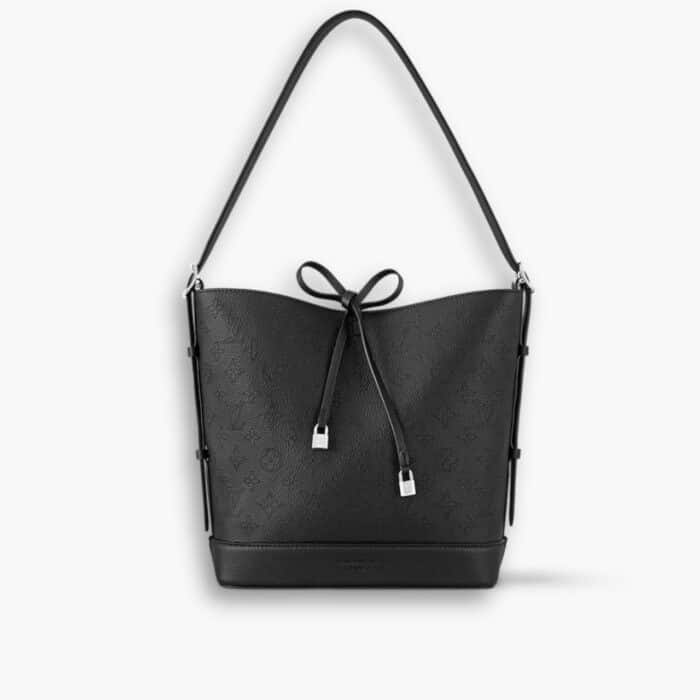 Louis Vuitton Flore Perforated Mahina Black 22cm M12139