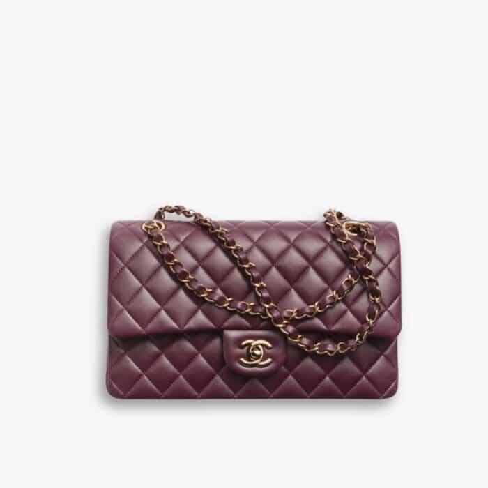 Chanel Classic Double Flap Handbag Burgundy 30cm A01112 B17625 NZG79