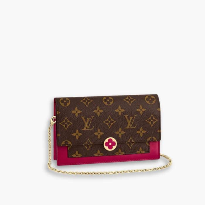 Louis Vuitton Flore Chain Wallet Fuchsia 17cm M69578