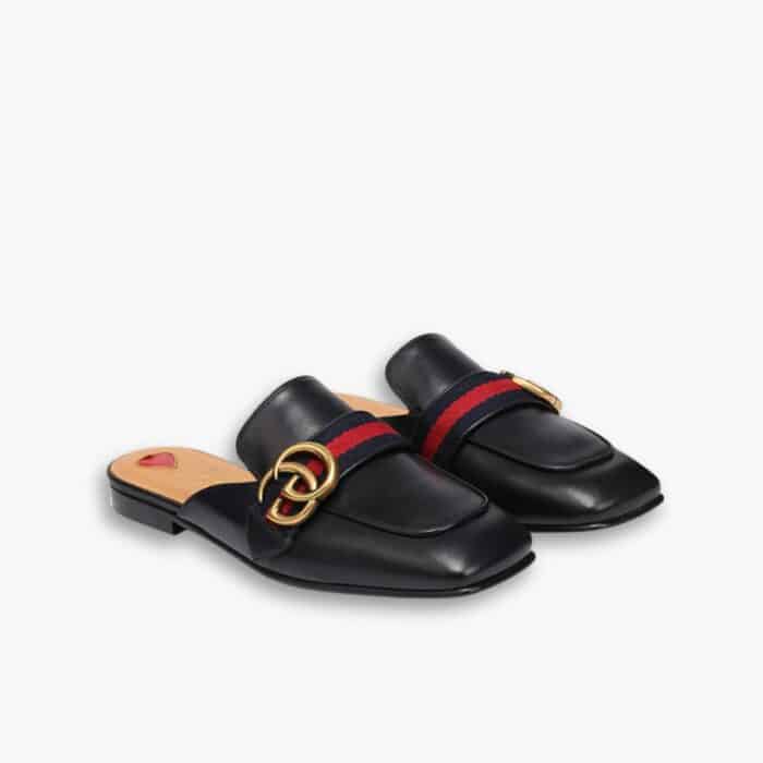 Gucci Women’s Princetown Leather Slipper Black 629084 CQXM0 1060