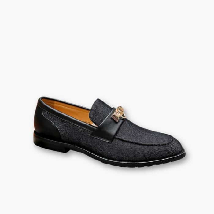 Hermes Blaise Loafer Denim Black