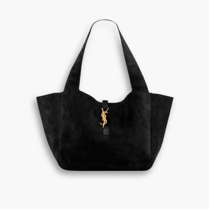 Saint Laurent Le 5 à 7 Bea in Suede Black 55cm