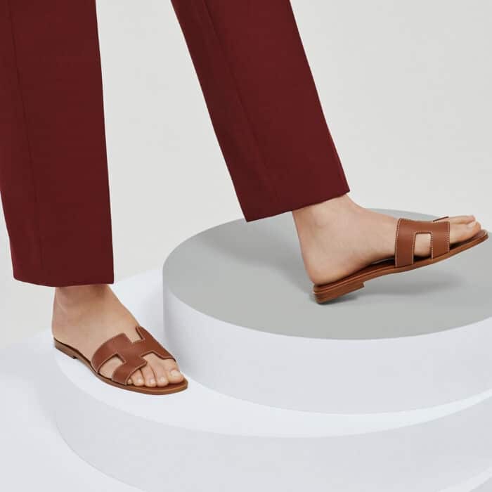 Hermes Oran Sandal Brown H021056Z - Image 7