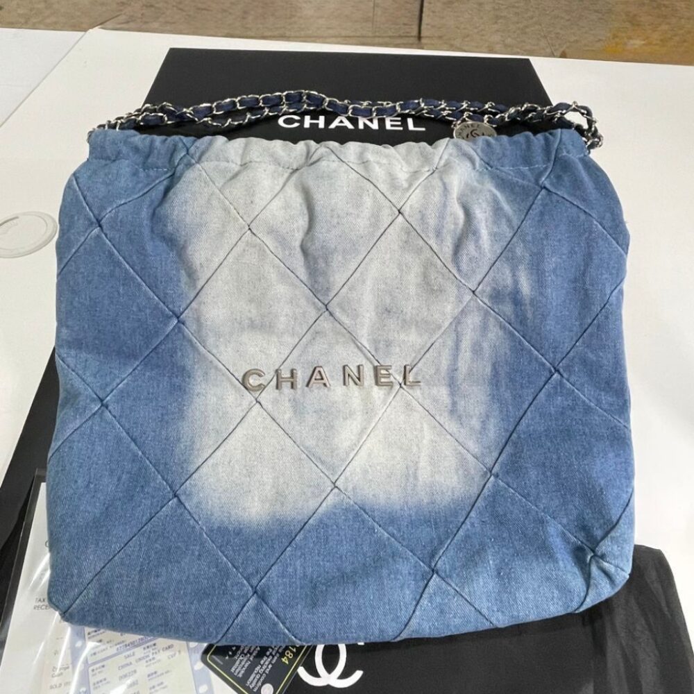 Alternative view of Chanel 22 Handbag Washed Denim Blue 41cm AS3261 B10439 NM981