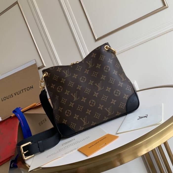 Louis Vuitton Monogram Odéon PM Bags Black 28cm M45353 - Image 3