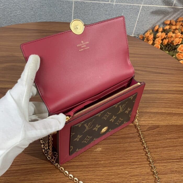 Louis Vuitton Flore Chain Wallet Fuchsia 17cm M69578 - Image 6