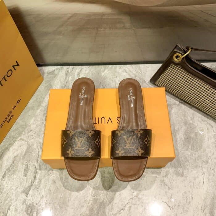 Louis Vuitton Lock It Flat Mule Monogram Brown - Image 6