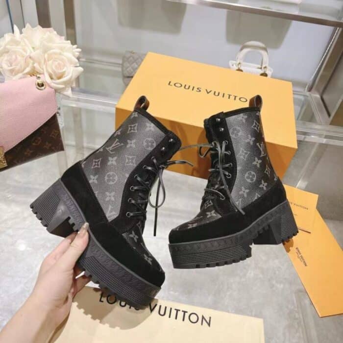 Louis Vuitton Laureate Platform Desert Boot Black - Image 6