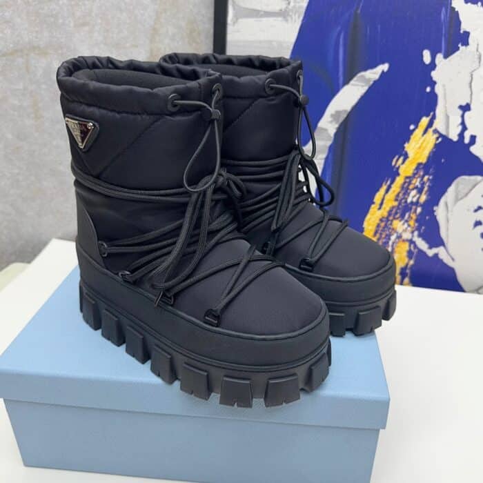 Prada Re-Nylon Gabardine Après-ski Boots 1U007N3LFVF0002FG040 - Image 3