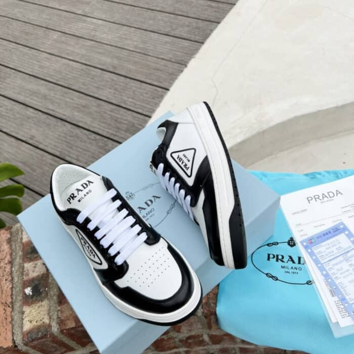 Prada New Avenue Low Sneakers White Black 2EE363 3LJ6 F0964 - Image 7