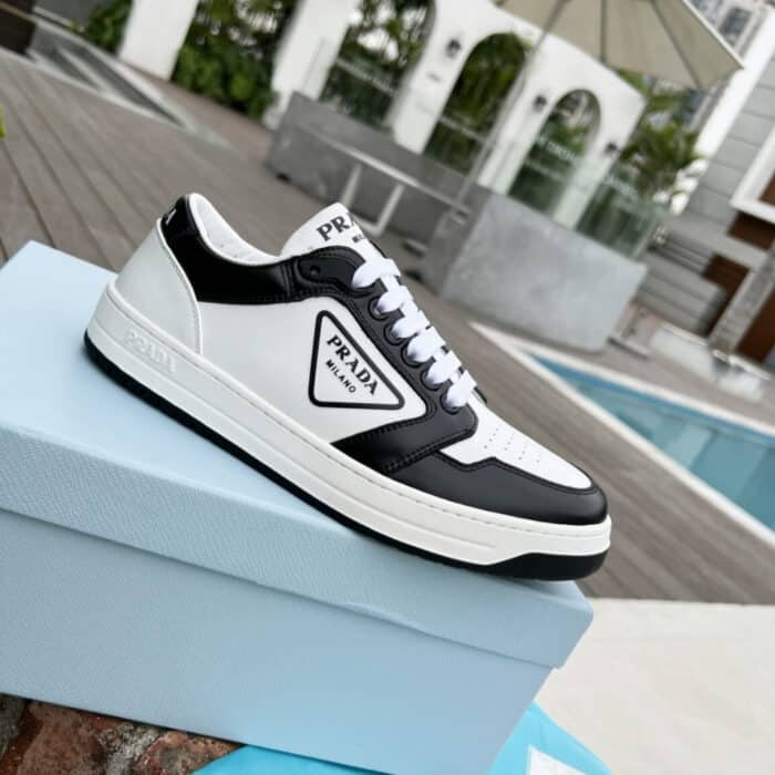 Prada New Avenue Low Sneakers White Black 2EE363 3LJ6 F0964 - Image 2
