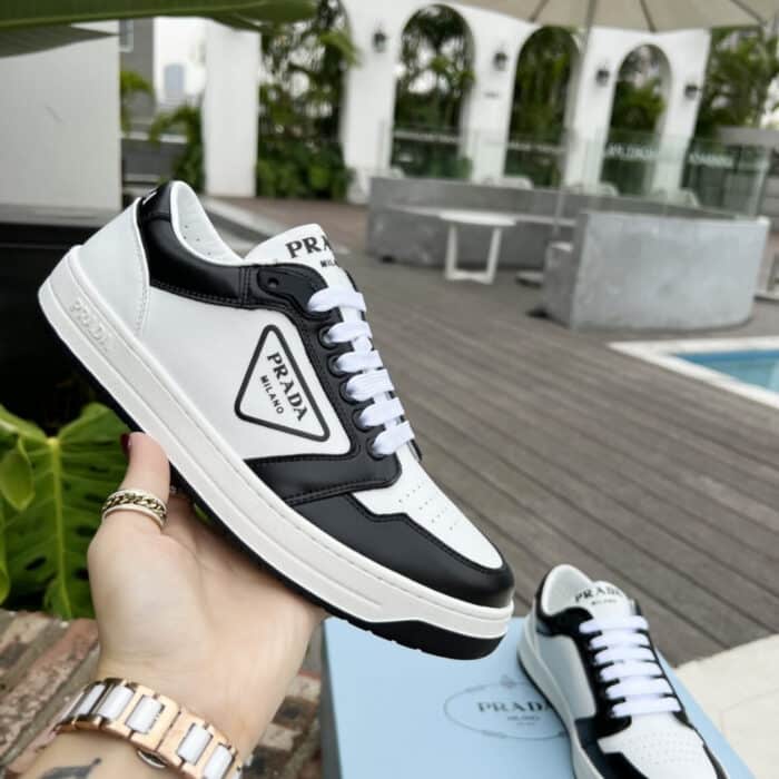 Prada New Avenue Low Sneakers White Black 2EE363 3LJ6 F0964 - Image 5