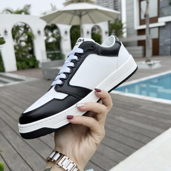 Prada New Avenue Low Sneakers White Black 2EE363 3LJ6 F0964 - Image 6