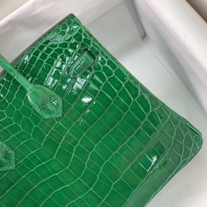 Hermes Birkin 30 Crocodile Dark Green 30cm - Image 4