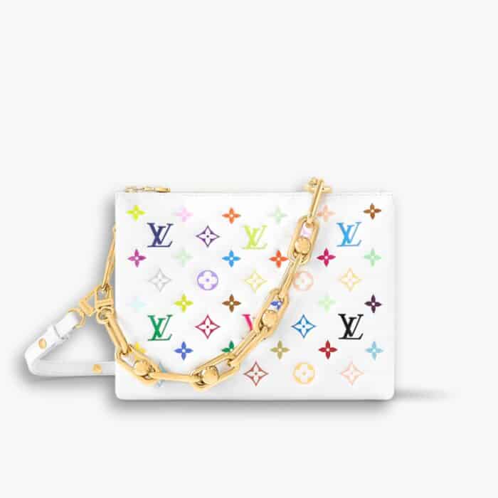 Louis Vuitton X Takashi Murakami Coussin PM White Multicolored 28cm M13232