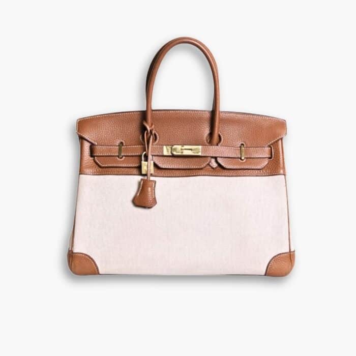 Hermes Birkin 25 Toile H Brown 25cm