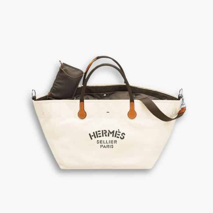 Hermes Fourre Tout Du Cavalier Bag White 42cm