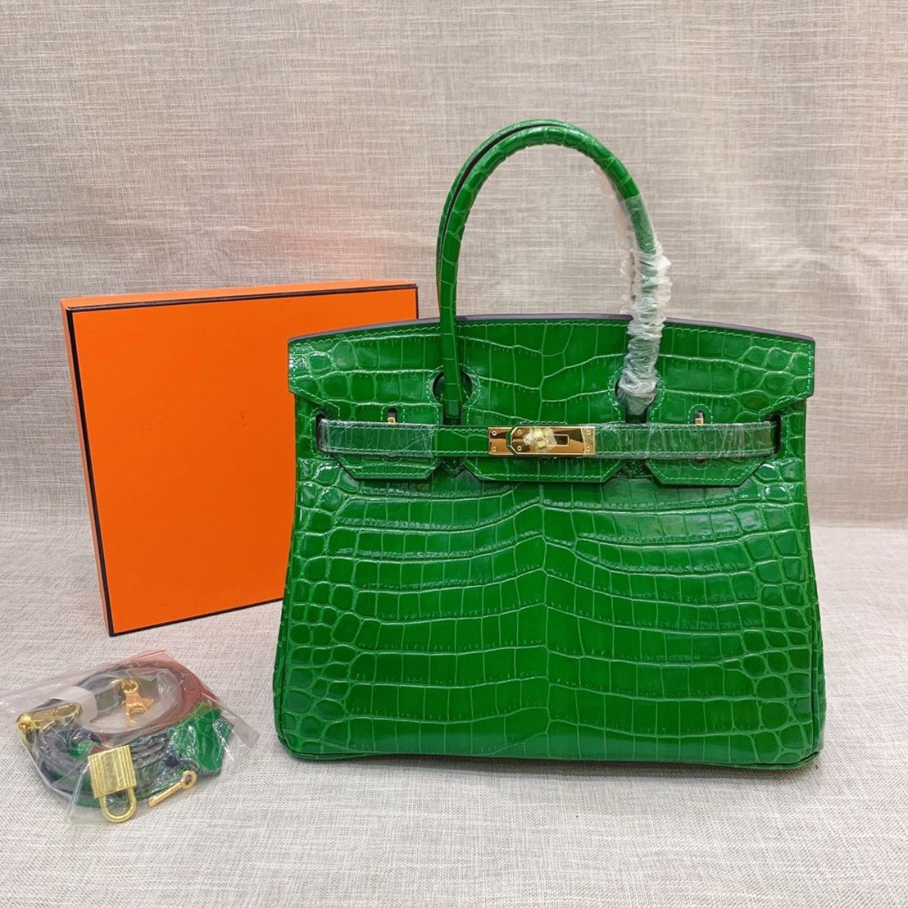 Hermes Birkin 30 Crocodile Dark Green 30cm - Image 2