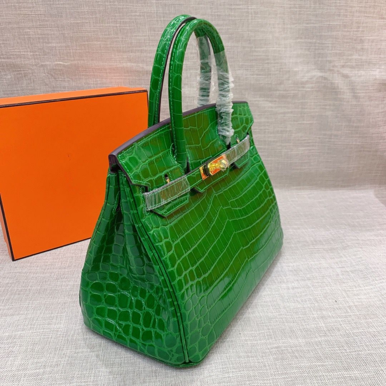 Hermes Birkin 30 Crocodile Dark Green 30cm - Image 4